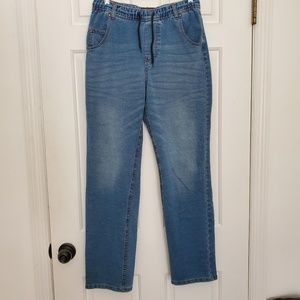 3for$25 no boundaries string waist jeggings sweats blue white washed